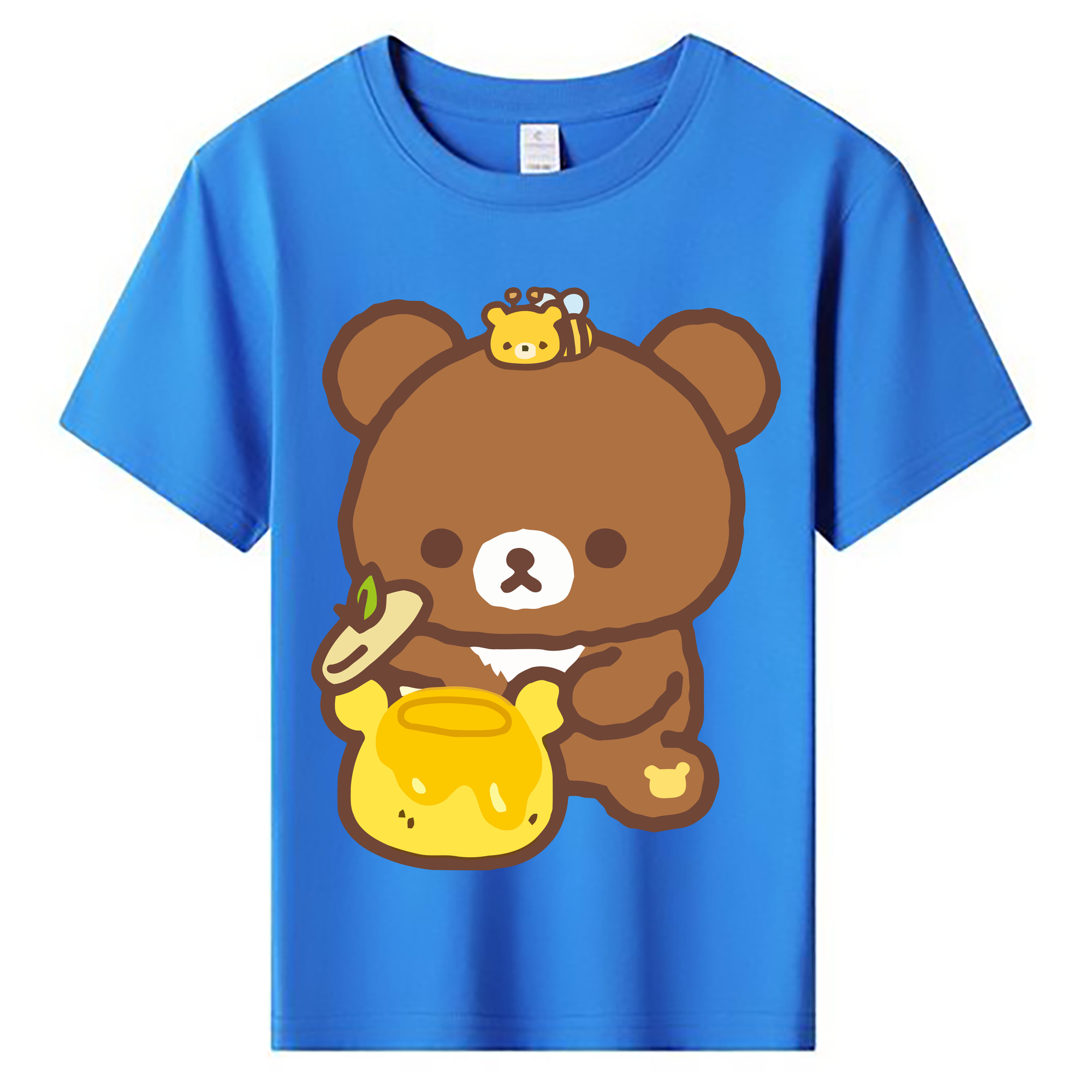 （画像用） リラックマ リラックマ キイロイトリ Rilakkuma Korilakkuma Kiiroitori 綿100％キッズTシャツ（フロントプリント）